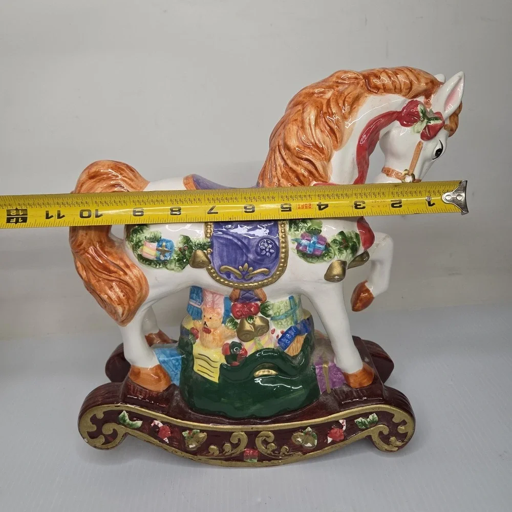 SAN FRANCISCO MUSIC BOX Carousel MUSICAL CHRISTMAS ROCKING HORSE Jingle Bells
